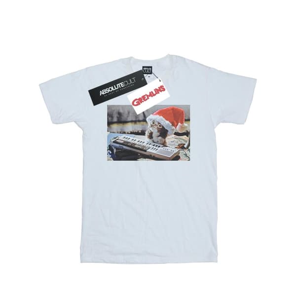 Gremlins T-shirt i bomull med Mogwai-julhatt för flickor