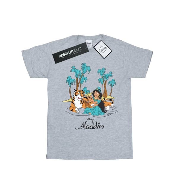 Disney Womens/Ladies Aladdin Jasmine Abu Rajah Beach Cotton Boyfriend T-Shirt