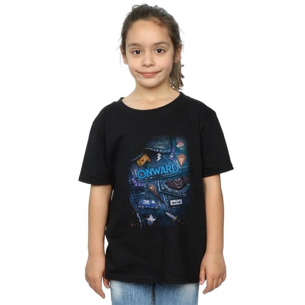 Disney Onward T-shirt i bomull med jackdetalj för flickor