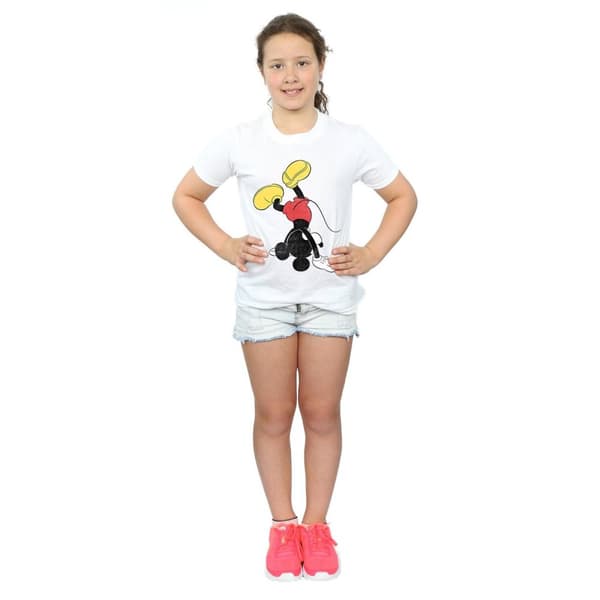 Disney Girls Mickey Mouse Upside Down Cotton T-Shirt