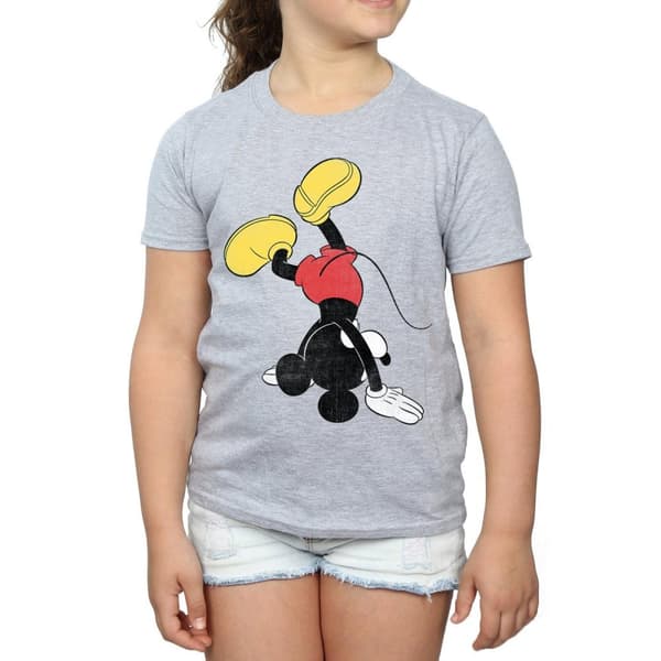 Disney Girls Mickey Mouse Upside Down Cotton T-Shirt