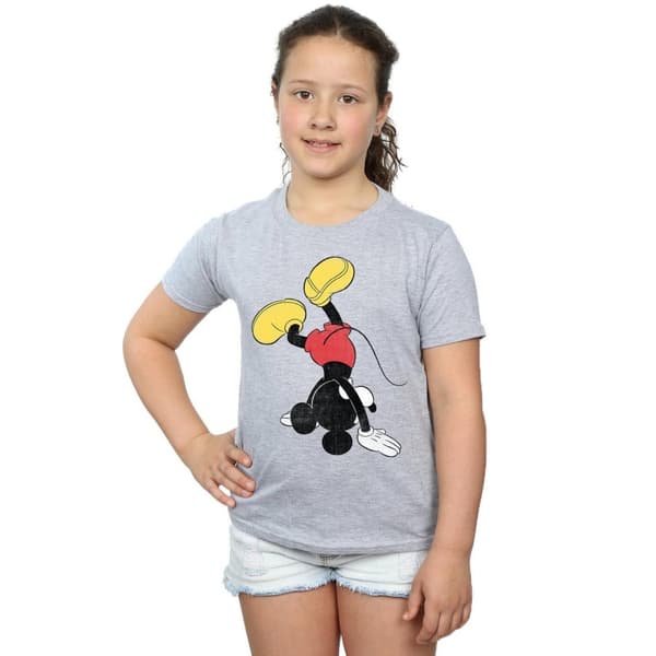 Disney Girls Mickey Mouse Upside Down Cotton T-Shirt