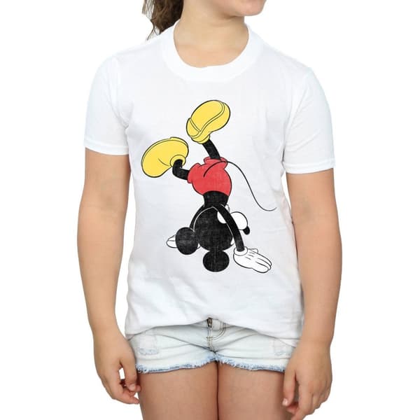 Disney Girls Mickey Mouse Upside Down Cotton T-Shirt