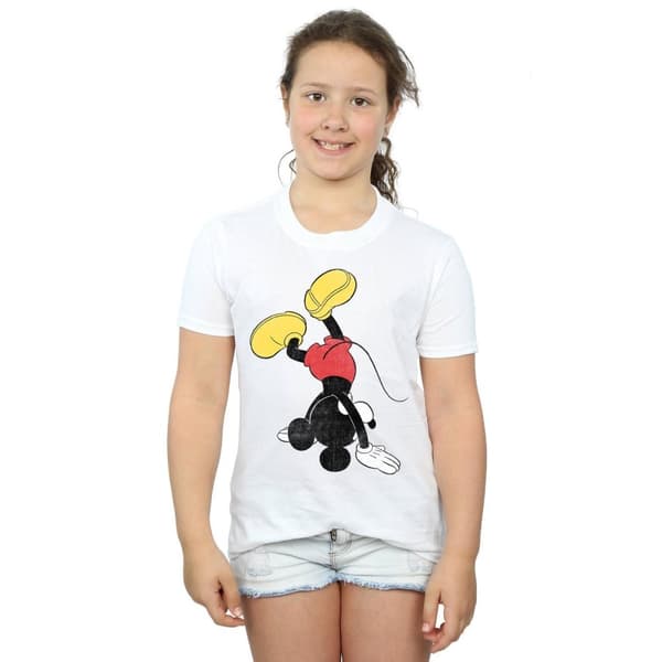 Disney Girls Mickey Mouse Upside Down Cotton T-Shirt