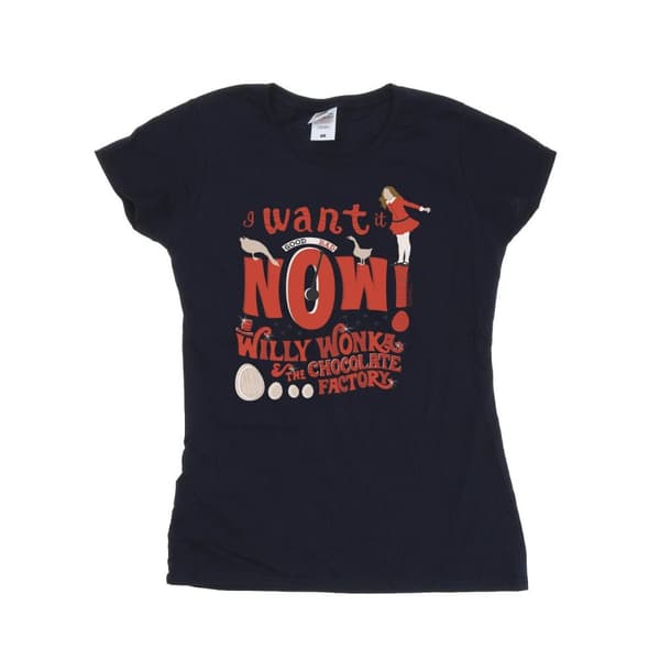 Willy Wonka Dam/Tjej Verruca Salt I Want It Now - T-shirt i bomull