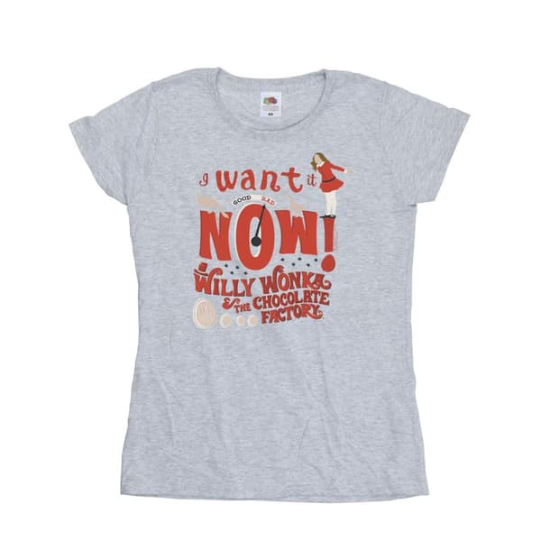 Willy Wonka Dam/Tjej Verruca Salt I Want It Now - T-shirt i bomull