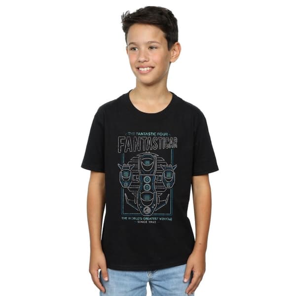 Marvel Boys Fantastic Four Fantasticar Neon T-Shirt