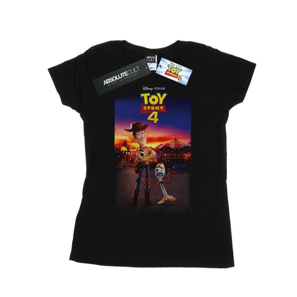 Disney Dam/Tjej Toy Story 4 Woody And Forky Poster T-shirt i bomull