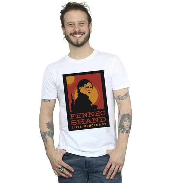 Star Wars Mens The Book Of Boba Fett Elite Mercenary Fennec T-Shirt