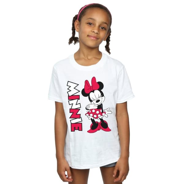 Disney Girls Minnie Mouse Giggling Cotton T-Shirt