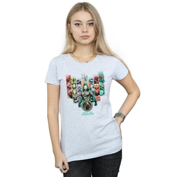 DC Comics Dam/kvinn Aquaman Unite The Kingdoms - T-shirt i bomull