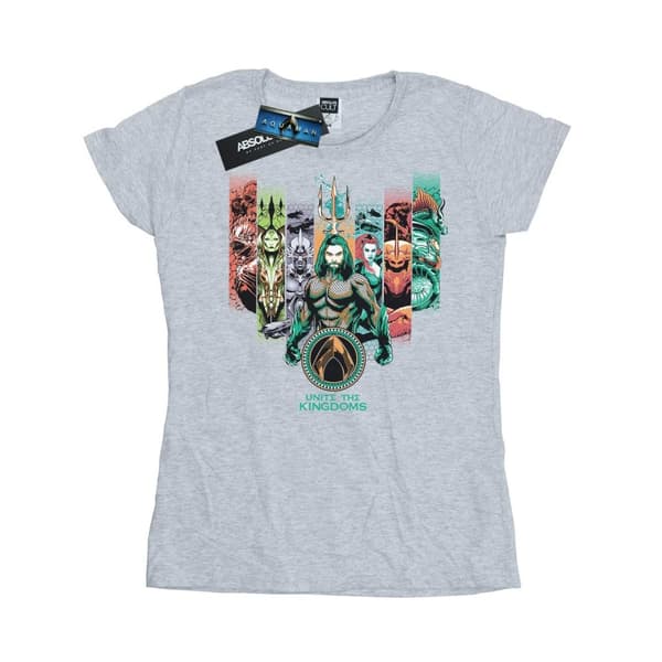 DC Comics Dam/kvinn Aquaman Unite The Kingdoms - T-shirt i bomull