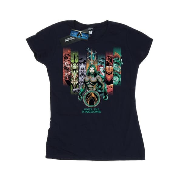 DC Comics Dam/kvinn Aquaman Unite The Kingdoms - T-shirt i bomull