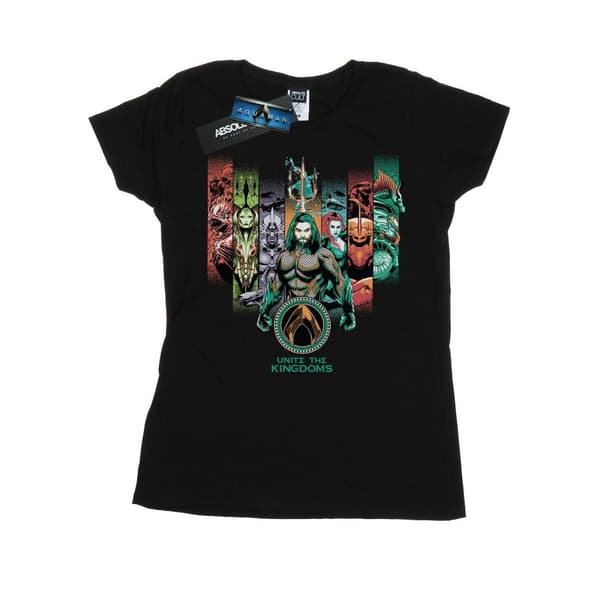 DC Comics Dam/kvinn Aquaman Unite The Kingdoms - T-shirt i bomull