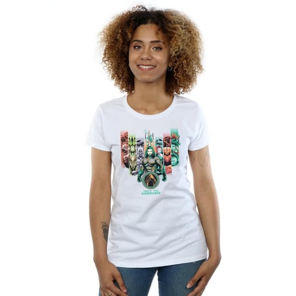DC Comics Dam/kvinn Aquaman Unite The Kingdoms - T-shirt i bomull