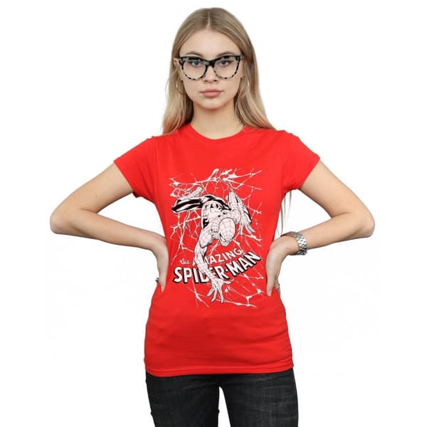 Marvel Womens/Ladies Spider-Man Web Crawler Cotton T-Shirt