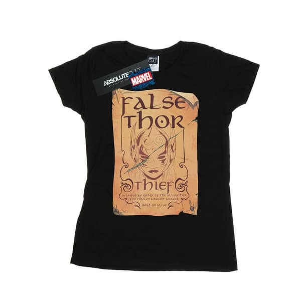 Marvel Womens/Ladies The Mighty Thor False Thor Poster Cotton T-Shirt