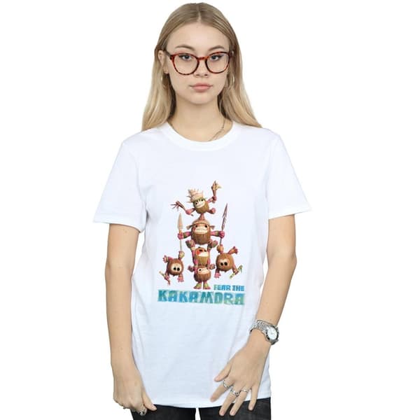 Disney Womens/Ladies Moana Fear The Kakamora Cotton Boyfriend T-Shirt