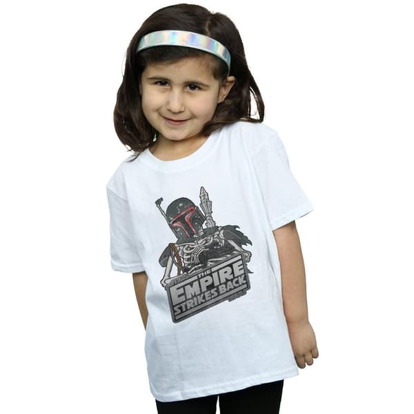 Star Wars Boba Fett Skeleton T-shirt i bomull för flickor