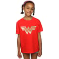 Miniatyrbild 2 av 3: DC Comics T-shirt i bomull med guldemblem för flickor - Wonder Woman 84