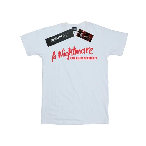 A Nightmare On Elm Street Womens/Ladies Red Logo Cotton Boyfriend T-Shirt