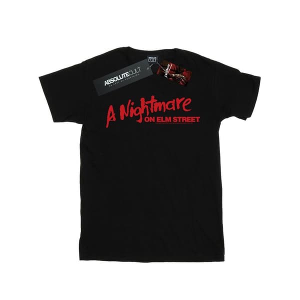 A Nightmare On Elm Street Womens/Ladies Red Logo Cotton Boyfriend T-Shirt