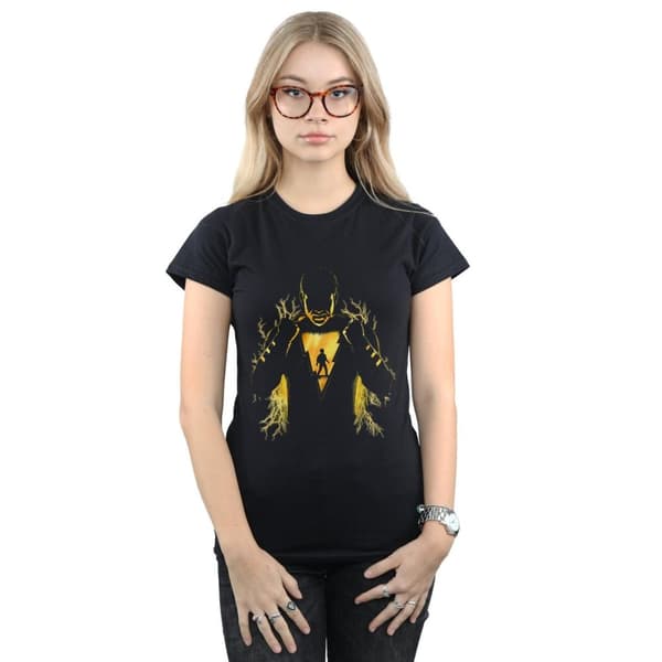 DC Comics Dam/Tjej Shazam Blixt Silhuett Bomulls T-Shirt