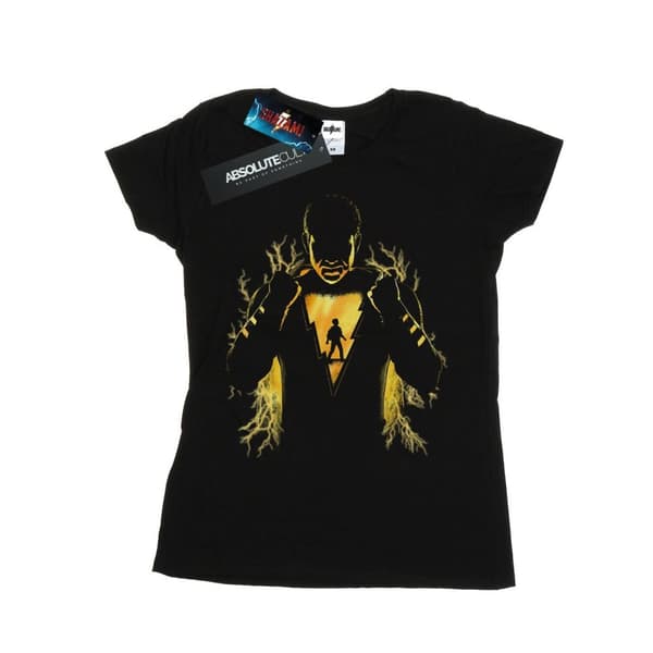 DC Comics Dam/Tjej Shazam Blixt Silhuett Bomulls T-Shirt