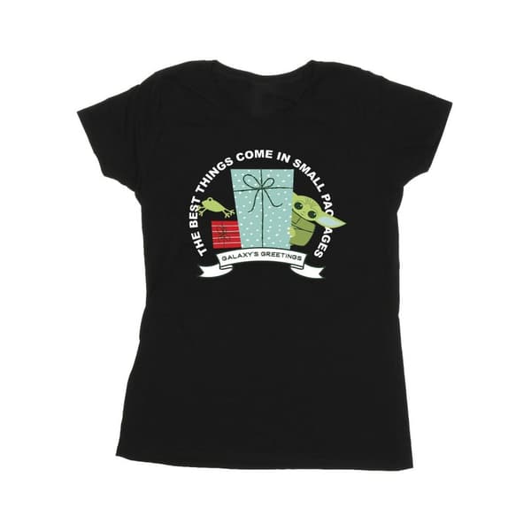 Star Wars Womens/Ladies The Mandalorian Galaxy´s Greetings Cotton T-Shirt