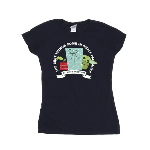 Star Wars Womens/Ladies The Mandalorian Galaxy´s Greetings Cotton T-Shirt