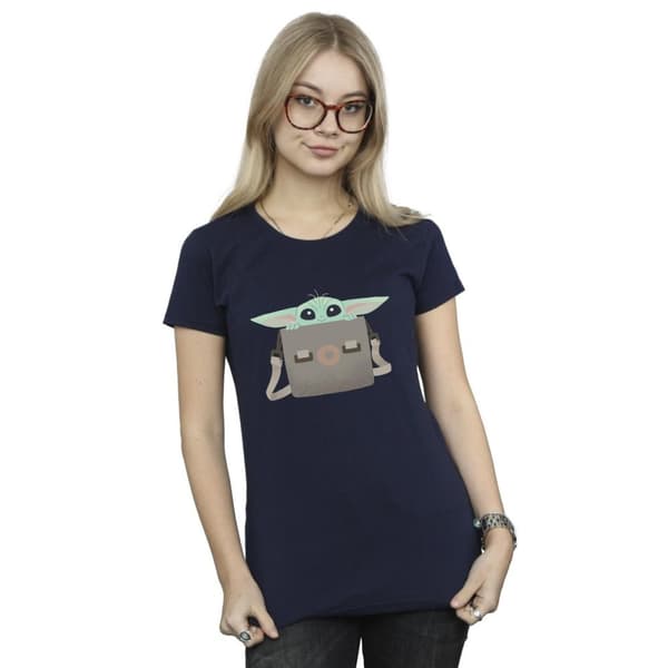 Star Wars Dam/Tjej The Mandalorian Grogu Luggage Bomulls-T-shirt
