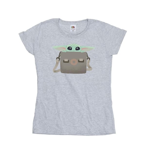 Star Wars Dam/Tjej The Mandalorian Grogu Luggage Bomulls-T-shirt