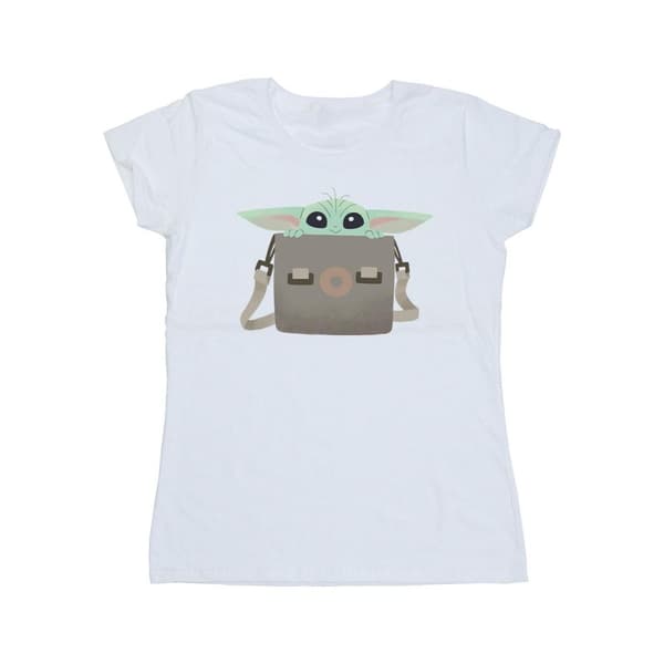 Star Wars Dam/Tjej The Mandalorian Grogu Luggage Bomulls-T-shirt