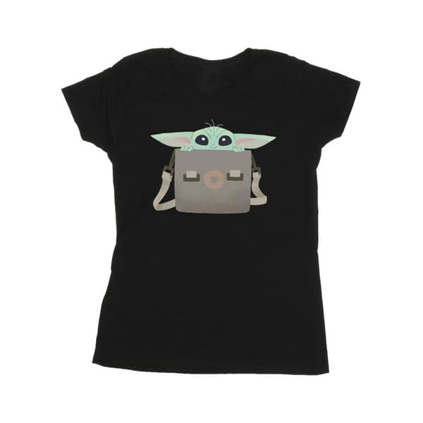 Star Wars Dam/Tjej The Mandalorian Grogu Luggage Bomulls-T-shirt