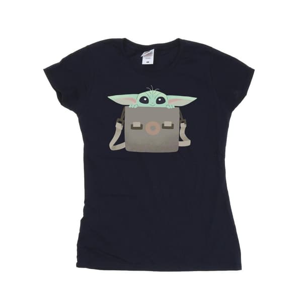 Star Wars Dam/Tjej The Mandalorian Grogu Luggage Bomulls-T-shirt