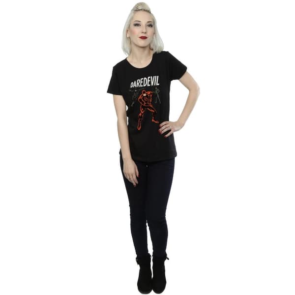Marvel Dam/Tjej Daredevil Pose T-shirt i bomull