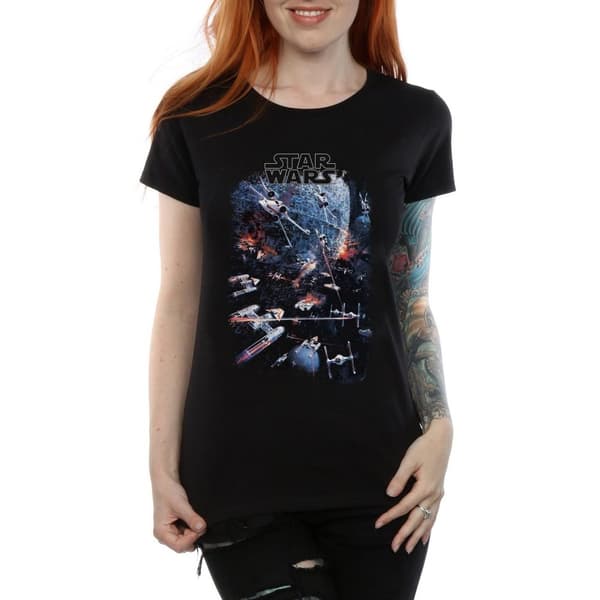 Star Wars Womens/Ladies Universe Battle Cotton T-Shirt