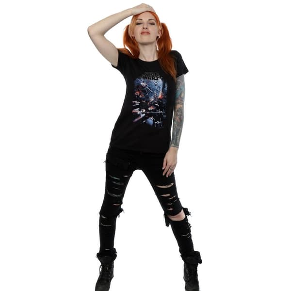 Star Wars Womens/Ladies Universe Battle Cotton T-Shirt