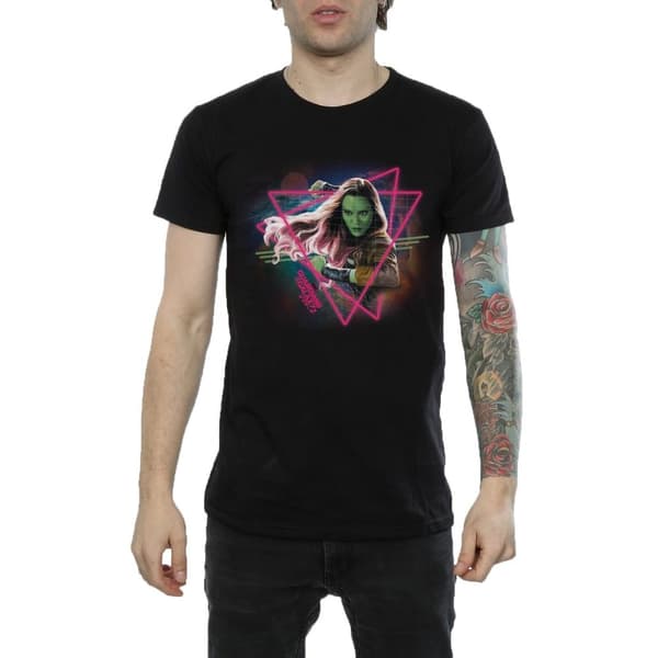 Marvel Guardians Of The Galaxy Neon Gamora T-shirt för herrar