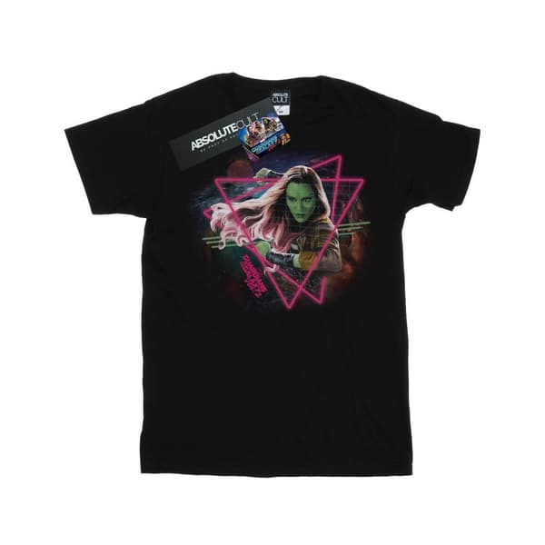 Marvel Guardians Of The Galaxy Neon Gamora T-shirt för herrar Black S