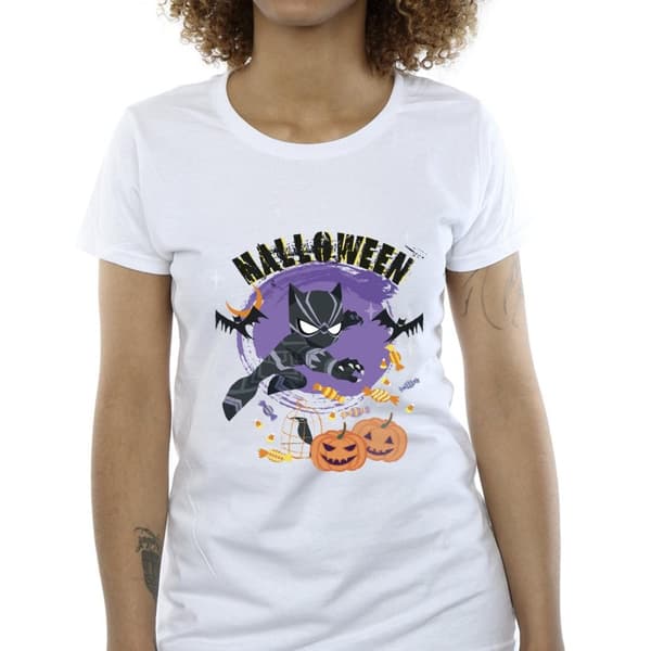 Marvel Womens/Ladies Black Panther Halloween Cotton T-Shirt