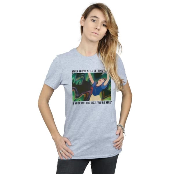 Disney Princess Dam/kvinnor Snow White Still Getting Ready Boyfriend T-shirt i bomull