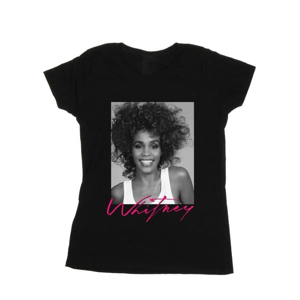 Whitney Houston Womens/Ladies Smile Photograph Cotton T-Shirt