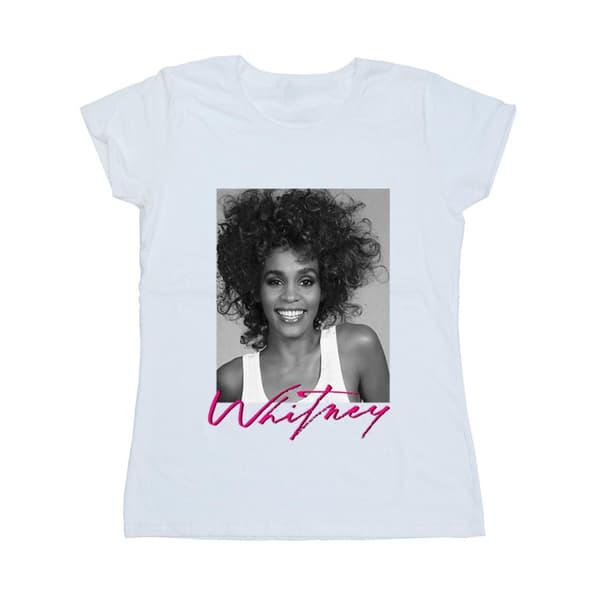 Whitney Houston Womens/Ladies Smile Photograph Cotton T-Shirt