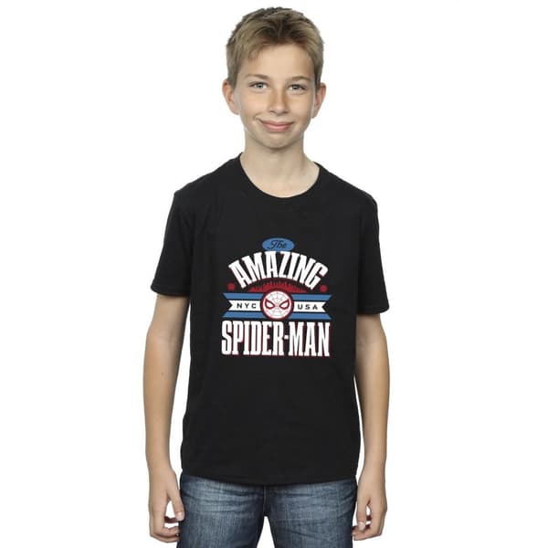Marvel Boys Spider-Man NYC Amazing T-Shirt