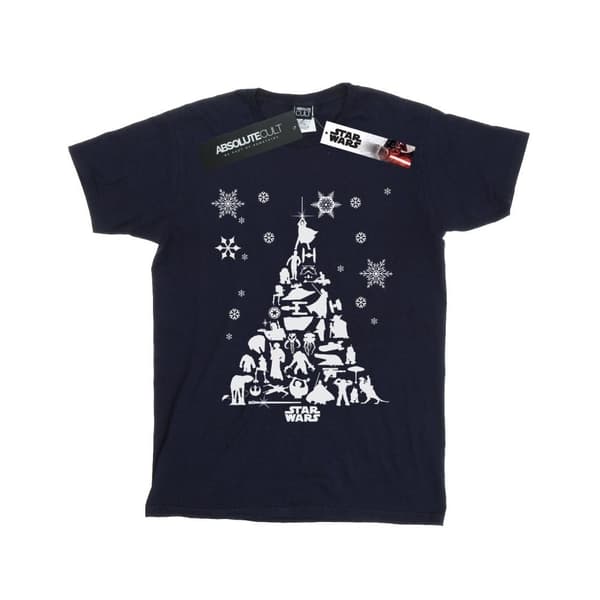 Star Wars Womens/Ladies Christmas Tree Cotton Boyfriend T-Shirt