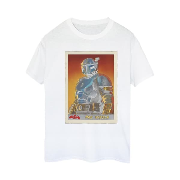 Star Wars Dam/Tjej The Mandalorian Paz Vizla Card Boyfriend T-shirt i bomull