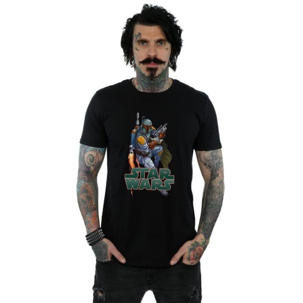 Star Wars Mens Boba Fett Fired Up T-Shirt