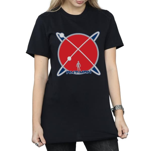 Marvel Dam/dam Ant-Man Planet Logo Boyfriend T-shirt i bomull