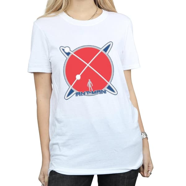 Marvel Dam/dam Ant-Man Planet Logo Boyfriend T-shirt i bomull